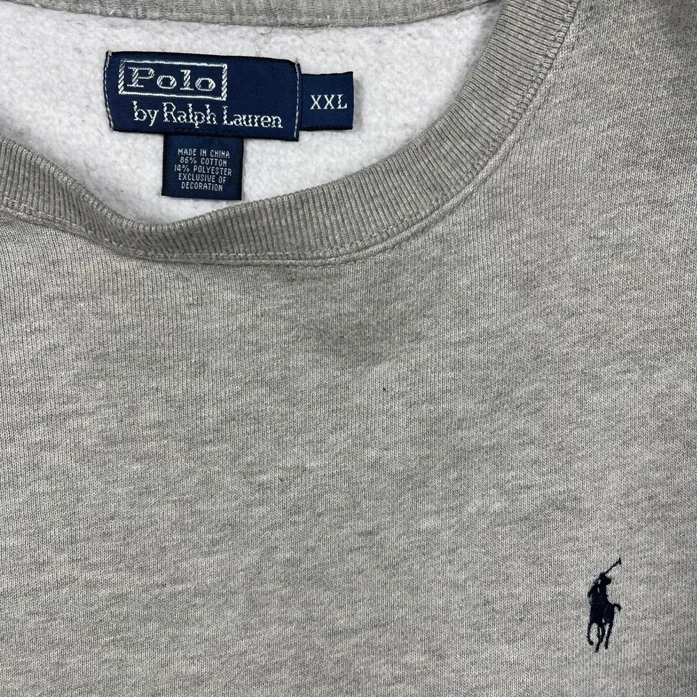 Polo Ralph Lauren Sweatshirt Mens XXL Gray Crewneck Pony Logo